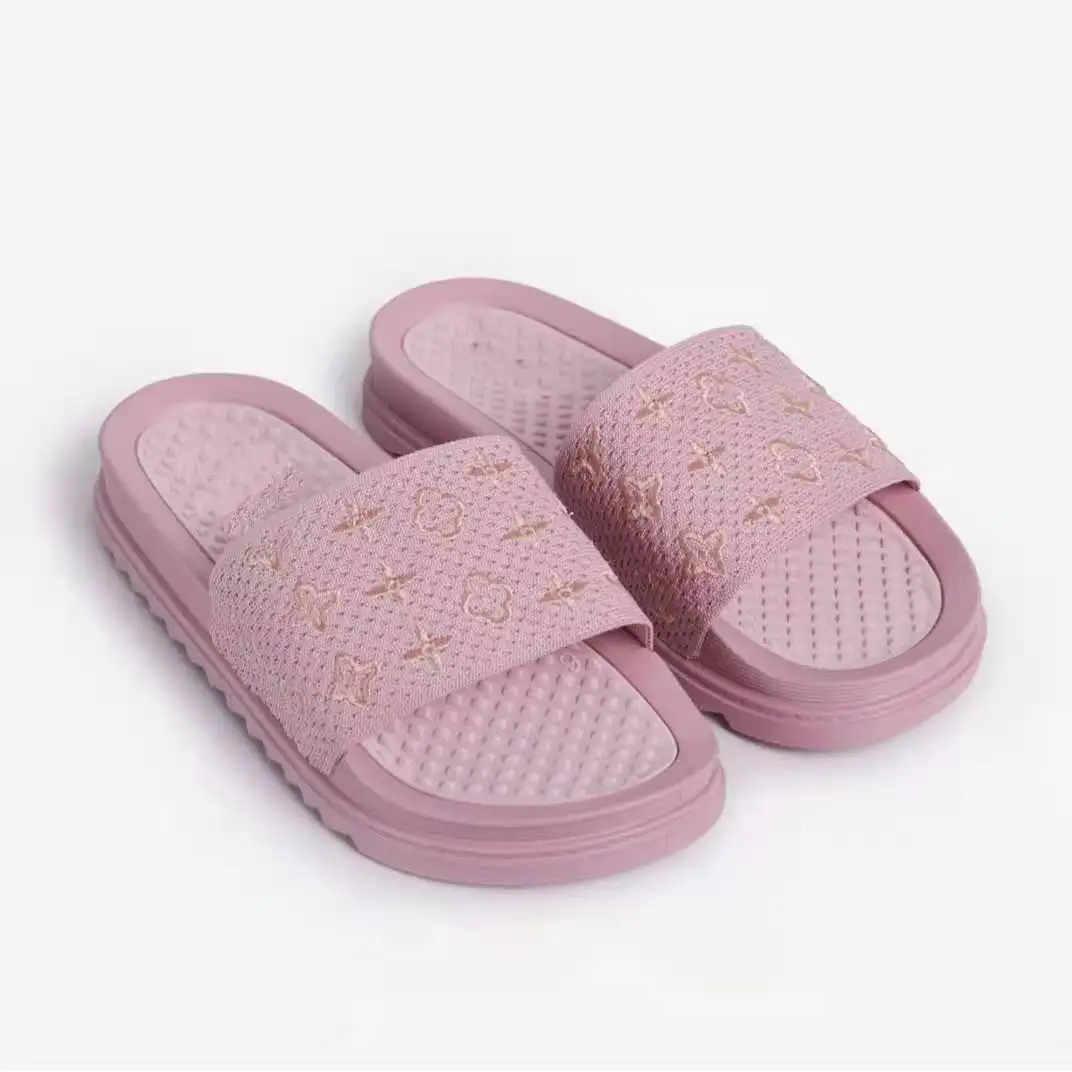 2021 new casual fashion large size round head flat bottom one word flying woven printing solid color women's slippers, Blue black gray pink
2021 new casual fashion large size round head flat bottom one word flying woven printing solid color women's slippers, Blue black gray pink