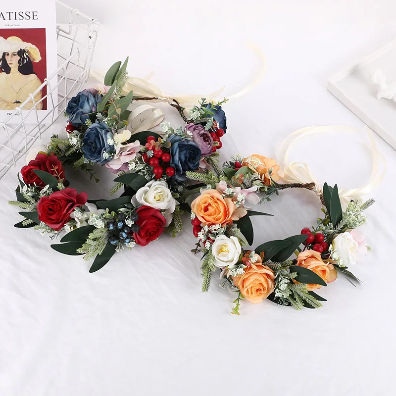 FC1158 artificial floral headband rose hair crown accessories women decorative flower crown
FC1158 artificial floral headband rose hair crown accessories women decorative flower crown