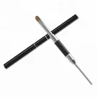 New HOT black nail brush dual end nail gel polish and doting brush nail application brush