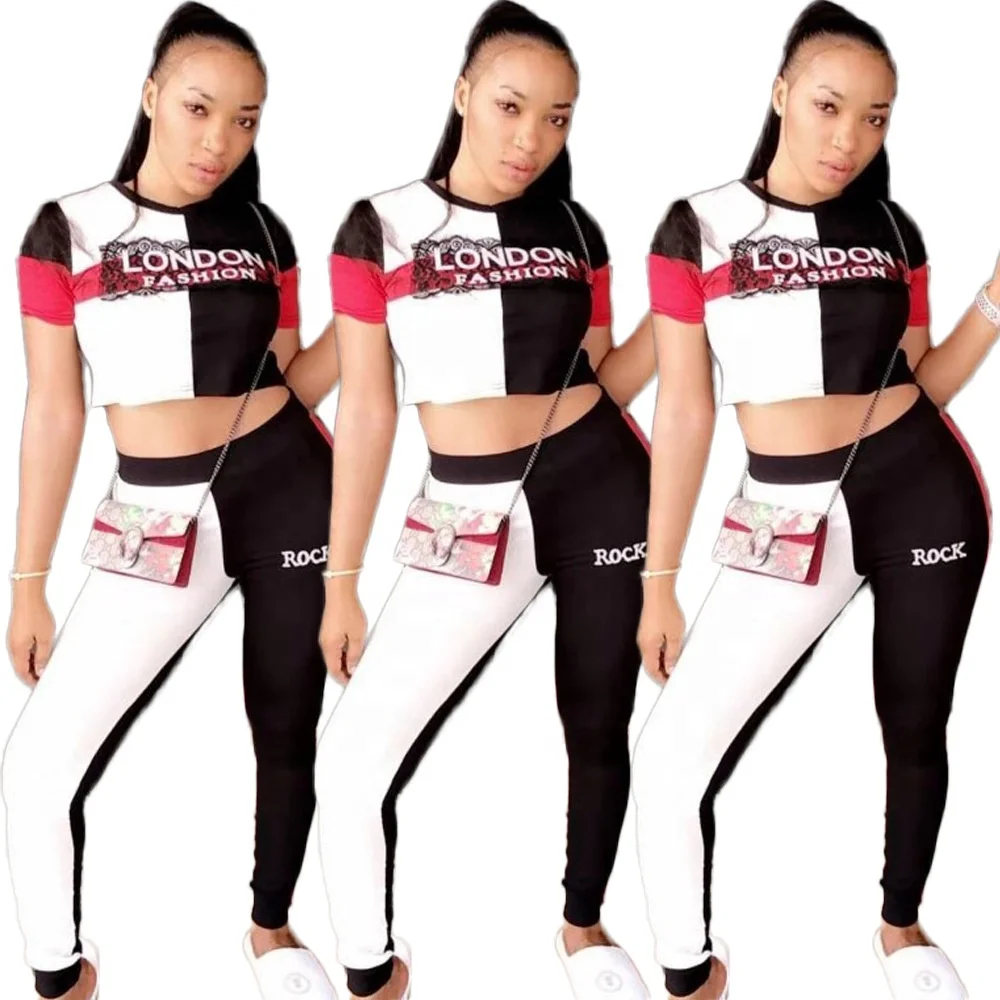 MT91-6020 2021 high-quality clothing contrast short sleeve crop top and pants women two piece pants set women clothing
MT91-6020 2021 high-quality clothing contrast short sleeve crop top and pants women two piece pants set women clothing