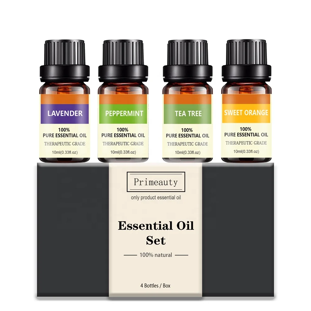 

manufacturer diffuser aromatherapy fragrance pure organic natural sweet orange lavender tea tree peppermint essential oil set