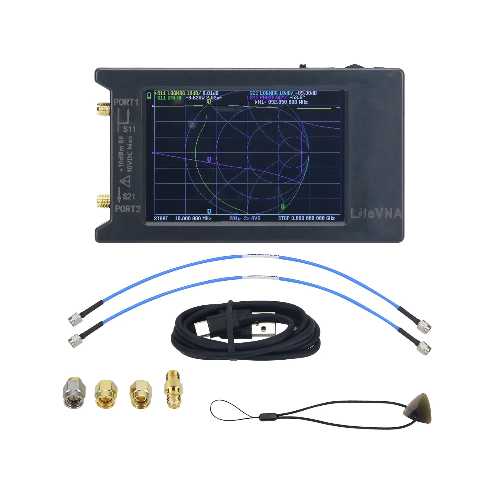 LiteVNA-64 50KHz-6.3GHz Vector Network Analyzer VNA Antenna Analyzer with 3.95" Screen for MF HF VHF
LiteVNA-64 50KHz-6.3GHz Vector Network Analyzer VNA Antenna Analyzer with 3.95" Screen for MF HF VHF