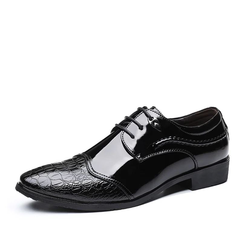 Wholesale Autumn Formal Leather Business Casual Pointed Toe Lace-up Crocodile Pattern Men's Shoes
Wholesale Autumn Formal Leather Business Casual Pointed Toe Lace-up Crocodile Pattern Men's Shoes