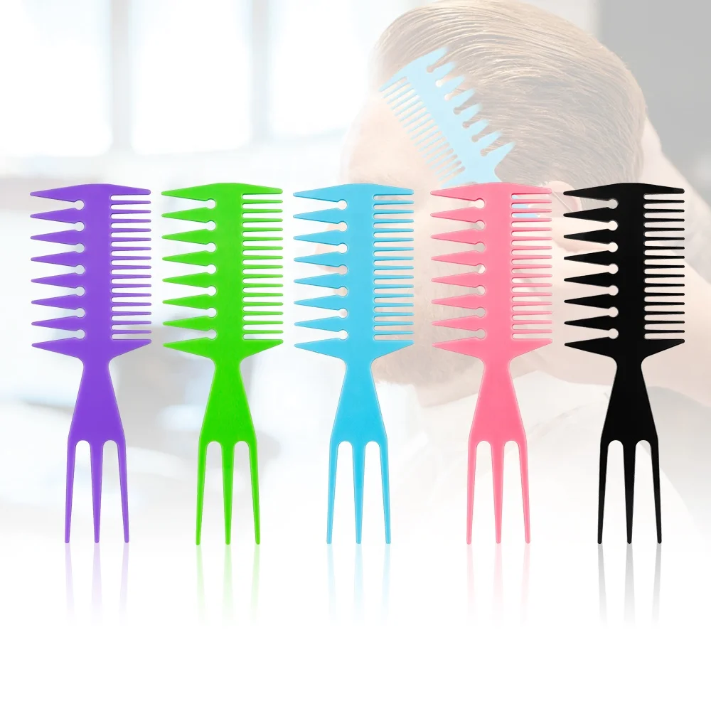 New 5 colors Multi Function Hair Dye Double Side Comb Hairdressing Oil Head Wide Tooth Fork Comb Barbershop
New 5 colors Multi Function Hair Dye Double Side Comb Hairdressing Oil Head Wide Tooth Fork Comb Barbershop
