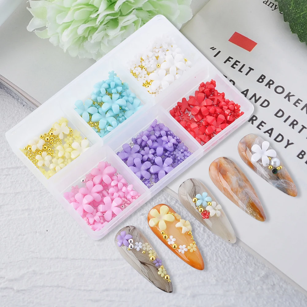 Kawaii Mixed Gold Steel Bead Mini Resin 3D Acrylic Flowers Nail Art Decoration Charm For Nails, Colorful
Kawaii Mixed Gold Steel Bead Mini Resin 3D Acrylic Flowers Nail Art Decoration Charm For Nails, Colorful