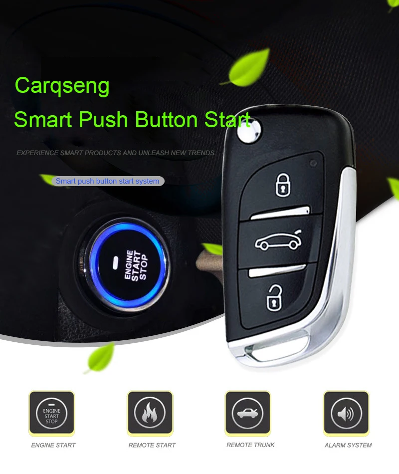 Professional sale smart key remote system push button start stop engine kit for car