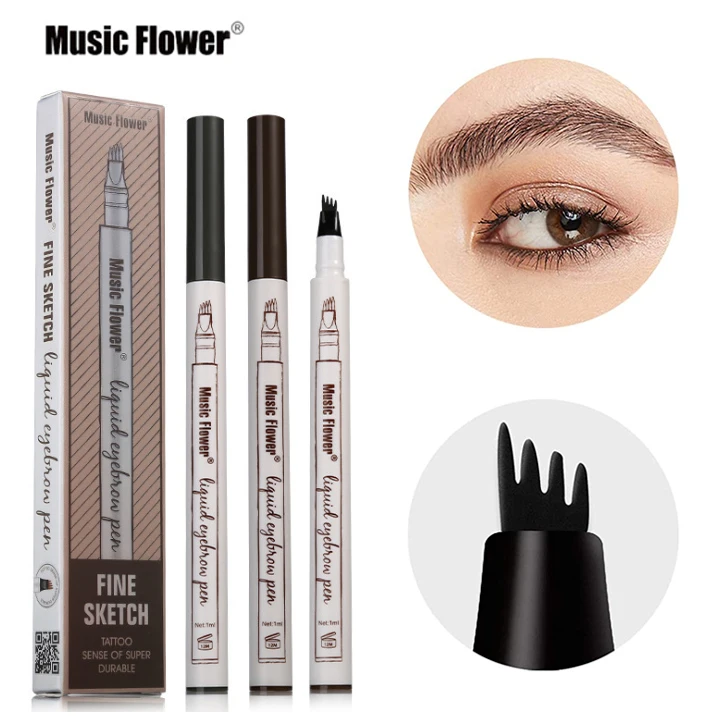 Music Flower 4 Colors Four Fork Eyebrow Pen Sketch Permanent Tattoo Waterproof Eyebrow Pencil
Music Flower 4 Colors Four Fork Eyebrow Pen Sketch Permanent Tattoo Waterproof Eyebrow Pencil