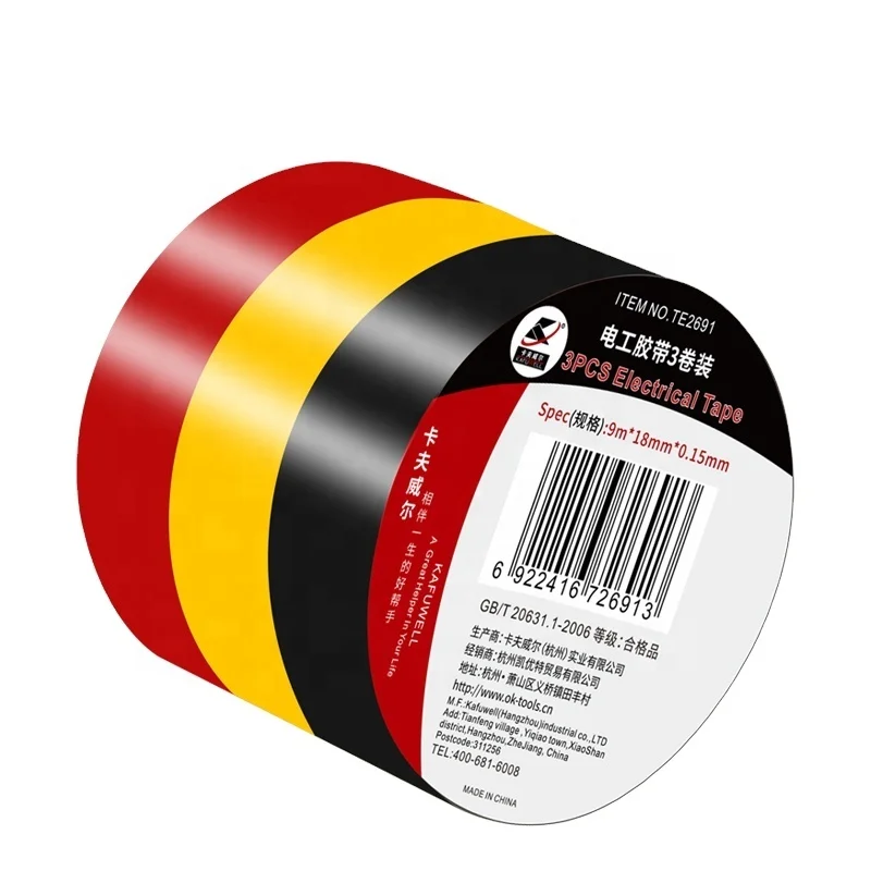 KAFUWELL TE2690 High Voltage PVC Waterproof Electrical Tape Log Roll Cable PVC Electrical Insulation Tape
KAFUWELL TE2690 High Voltage PVC Waterproof Electrical Tape Log Roll Cable PVC Electrical Insulation Tape