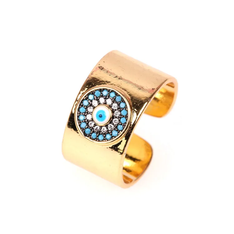 RM1152 Fashion gold diamond finger ring,CZ micro pave evil eyes band open ring for lady wholesale
RM1152 Fashion gold diamond finger ring,CZ micro pave evil eyes band open ring for lady wholesale