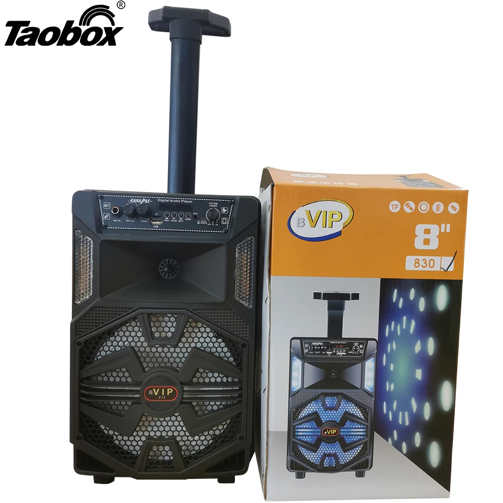 Karaoke system 8 inch design box multi-functional portable microphone speaker sound system, Black
Karaoke system 8 inch design box multi-functional portable microphone speaker sound system, Black