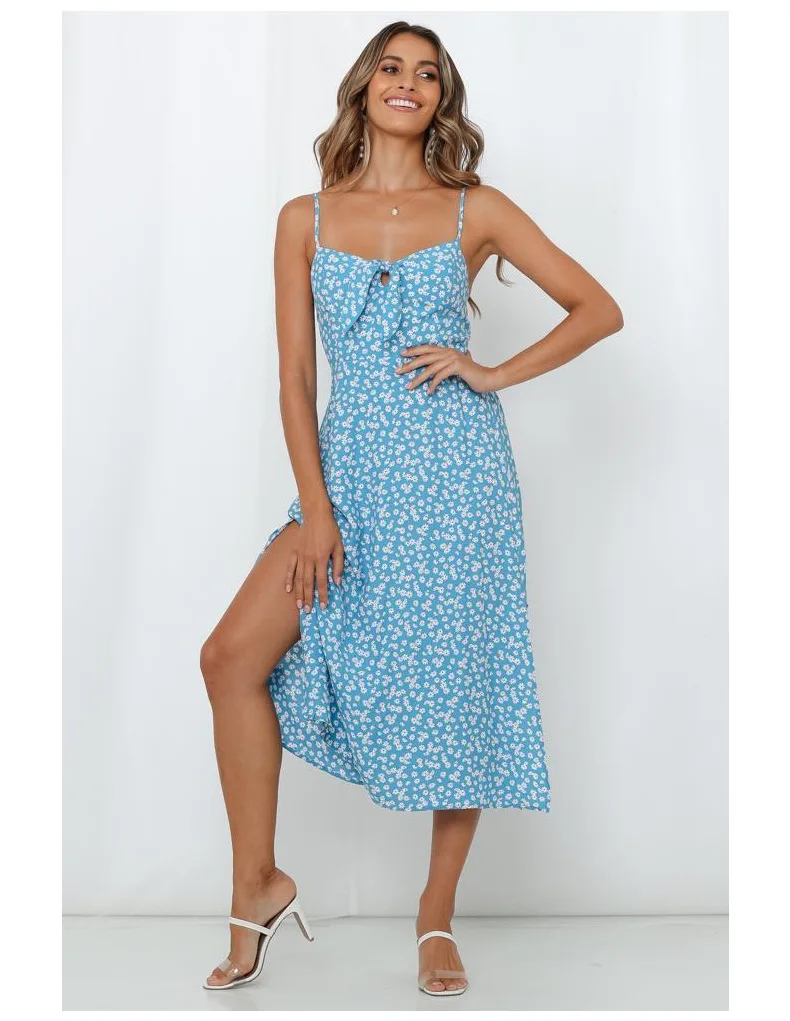 Summer and Autumn Dress Floral Print Flowers Midi casual Office Ladies Party Beach Women Dresses, Shown 
Summer and Autumn Dress Floral Print Flowers Midi casual Office Ladies Party Beach Women Dresses, Shown