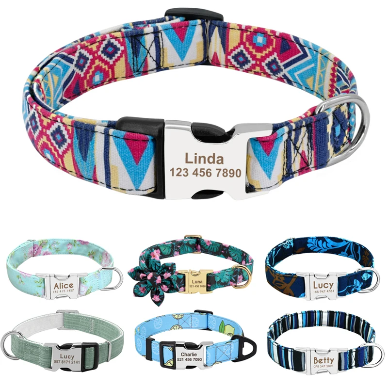 Personalized Dog Collar Nylon Print Dog Collars Customized Puppy Pet Collar Engraved Name ID for Small Medium Large Big Dogs Pug
Personalized Dog Collar Nylon Print Dog Collars Customized Puppy Pet Collar Engraved Name ID for Small Medium Large Big Dogs Pug