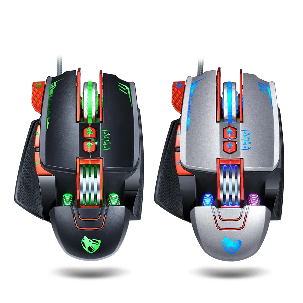 V9 PUBG wired RGB gaming mouse 8 button aluminum metal programming computer mouse wired usb, Black /grey
V9 PUBG wired RGB gaming mouse 8 button aluminum metal programming computer mouse wired usb, Black /grey