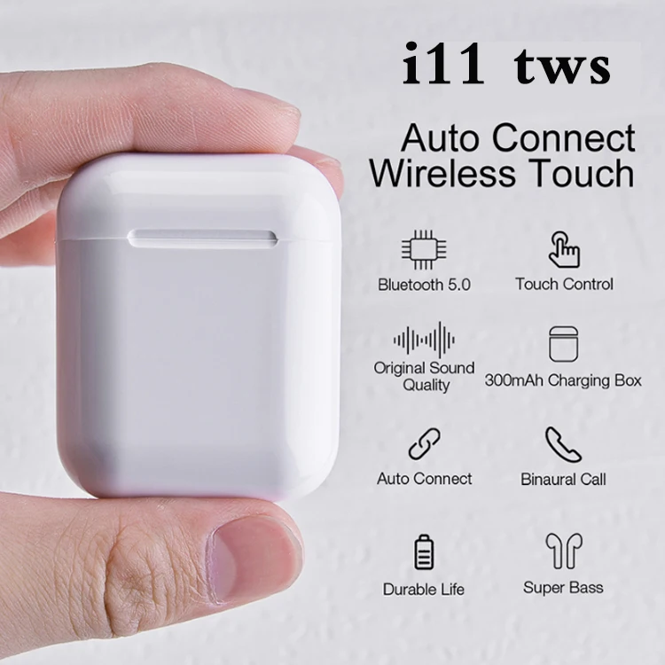 I11 Tws 5.0 Pop-Up Function Bluetooth Headset Hands Free Touch Control Music Noise Cancelling Business Game Earphone - ANKUX.COM