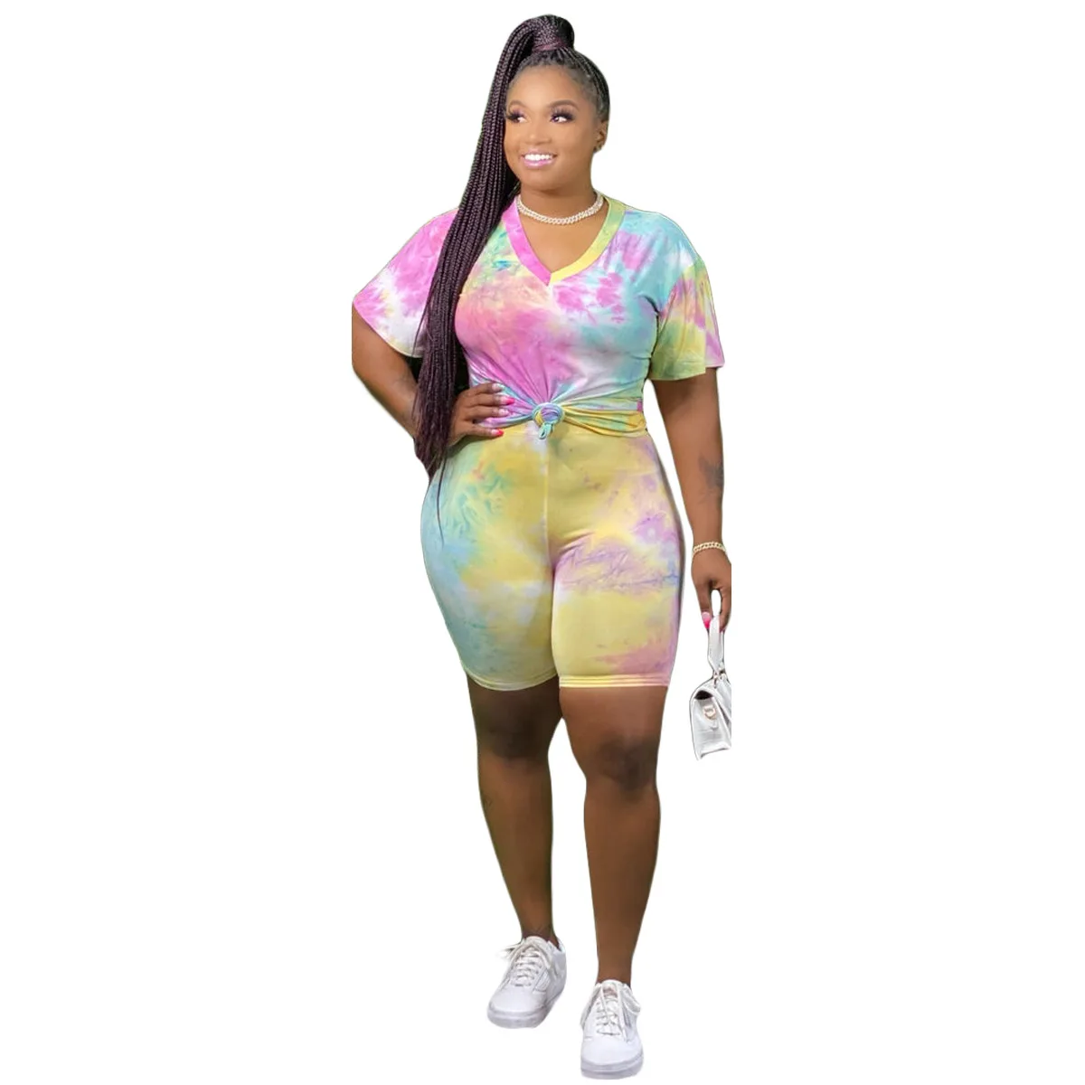 Wholesale 9250 Women Clothing Plus size Fat Sleeves dye Two Pieces Shorts Set Casual 2 Piece Women Outfit
Wholesale 9250 Women Clothing Plus size Fat Sleeves dye Two Pieces Shorts Set Casual 2 Piece Women Outfit