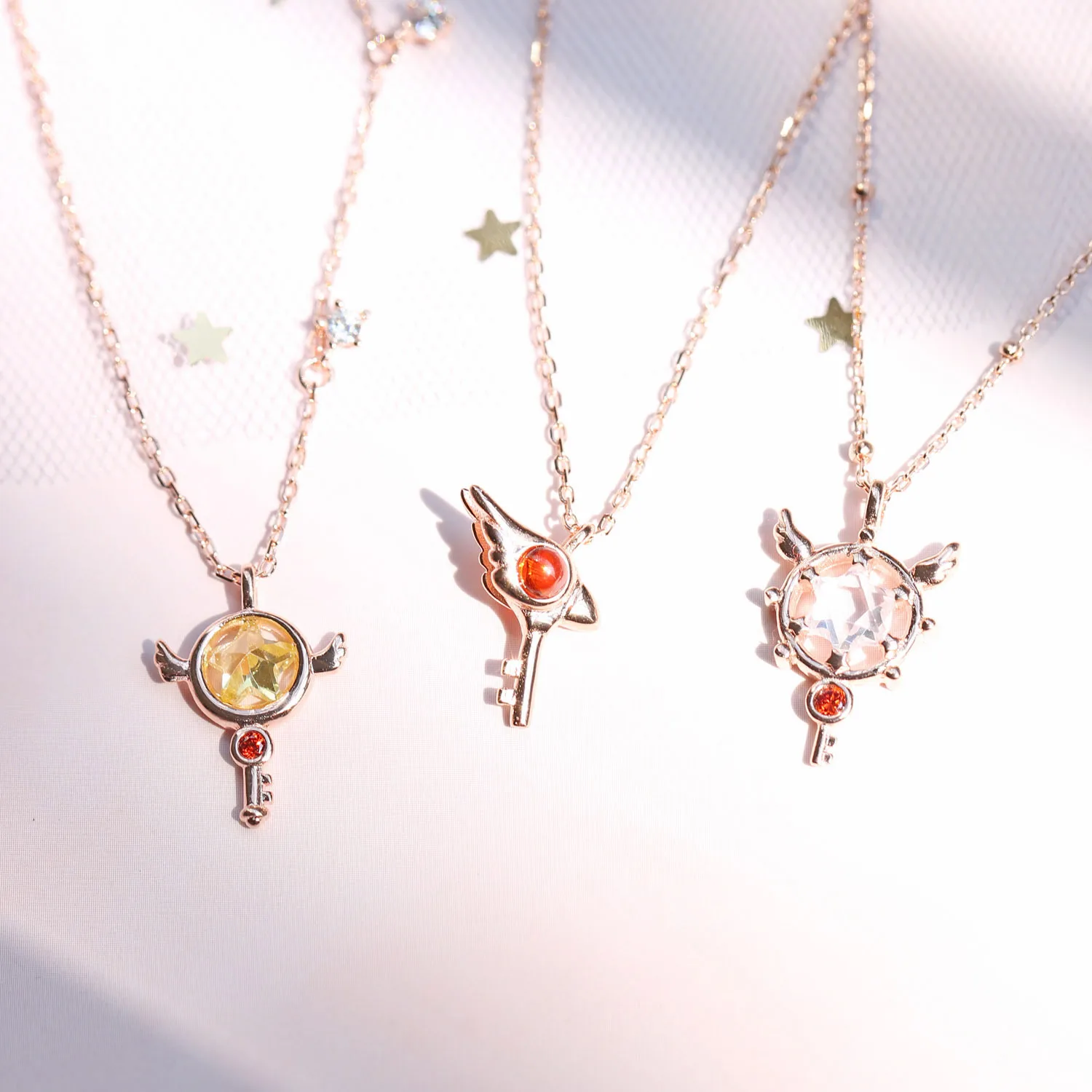 Girls Jewelry Sakura Card Captor Magic Wand Pendant Necklace By 925 Sterling Silver Rose Gold Necklace
Girls Jewelry Sakura Card Captor Magic Wand Pendant Necklace By 925 Sterling Silver Rose Gold Necklace