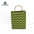 Green Color Vegetable Paper Bag Kraft Coffee Shop
