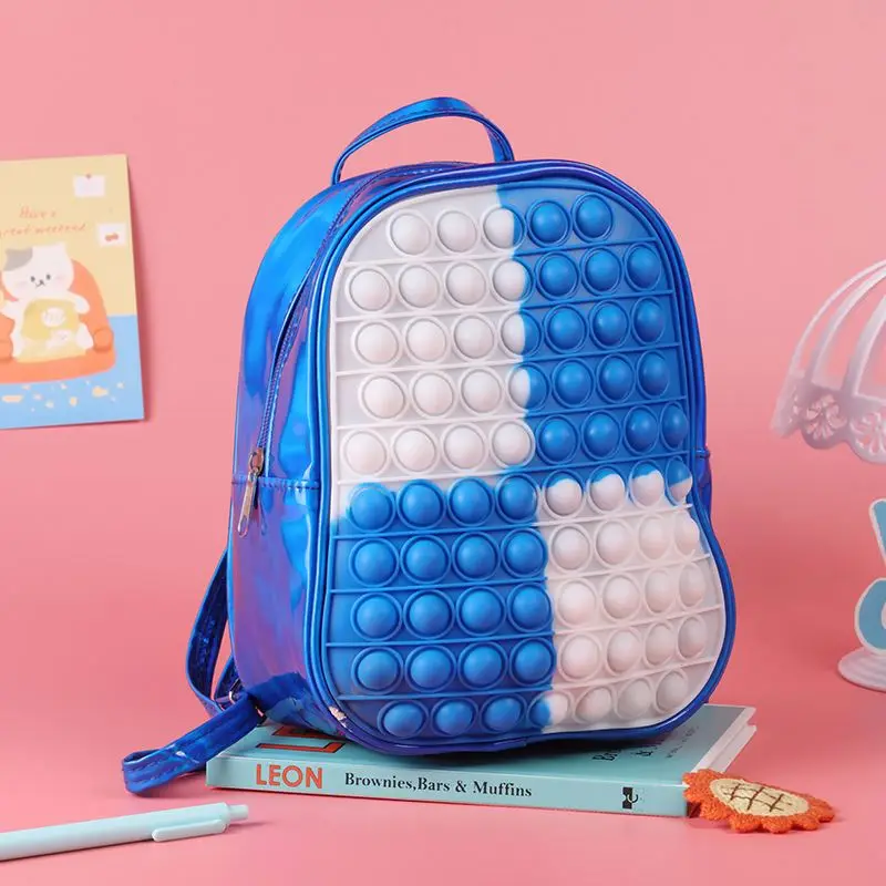 Hot Sale Squeeze Toy Tie Dye Push Bubble School Backpack Silicone Rainbow Pop Fidget Backpack for Children
Hot Sale Squeeze Toy Tie Dye Push Bubble School Backpack Silicone Rainbow Pop Fidget Backpack for Children