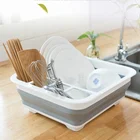 Collapsible Storage Bins Dish Drying Rack Washing Basin Dish for Kitchen Room