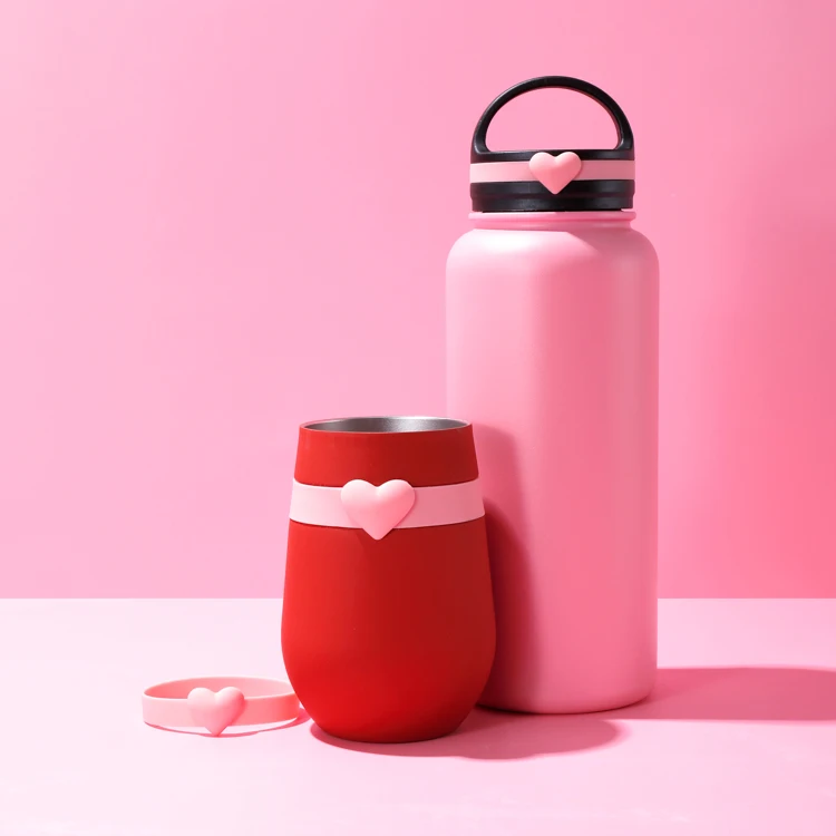 Love Gift Wine Tumbler Stainless Steel Vacuum Flask Wine Glasses Stemless Mug With Silicone Sleeve For Valentine Day, Steel or customized color
Love Gift Wine Tumbler Stainless Steel Vacuum Flask Wine Glasses Stemless Mug With Silicone Sleeve For Valentine Day, Steel or customized color