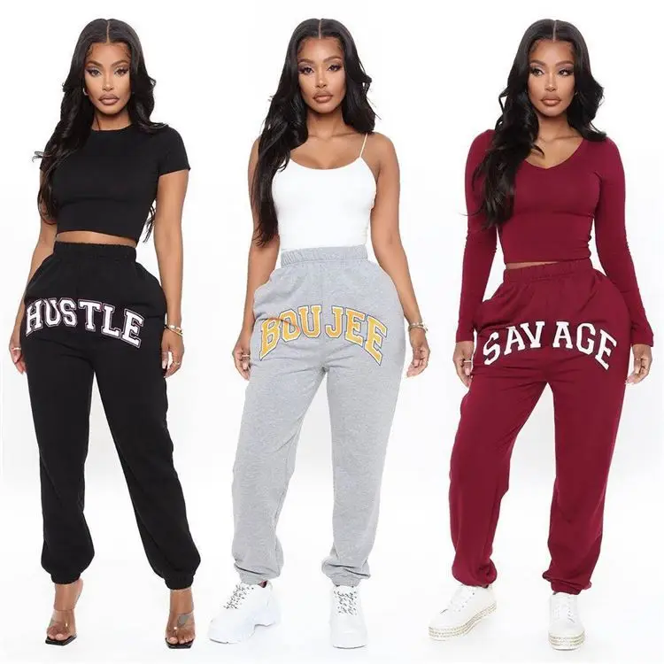 2020 Women Clothing Hot Selling Solid Color Letter Print Ladies Pants Trousers Women Joggers Women
2020 Women Clothing Hot Selling Solid Color Letter Print Ladies Pants Trousers Women Joggers Women
