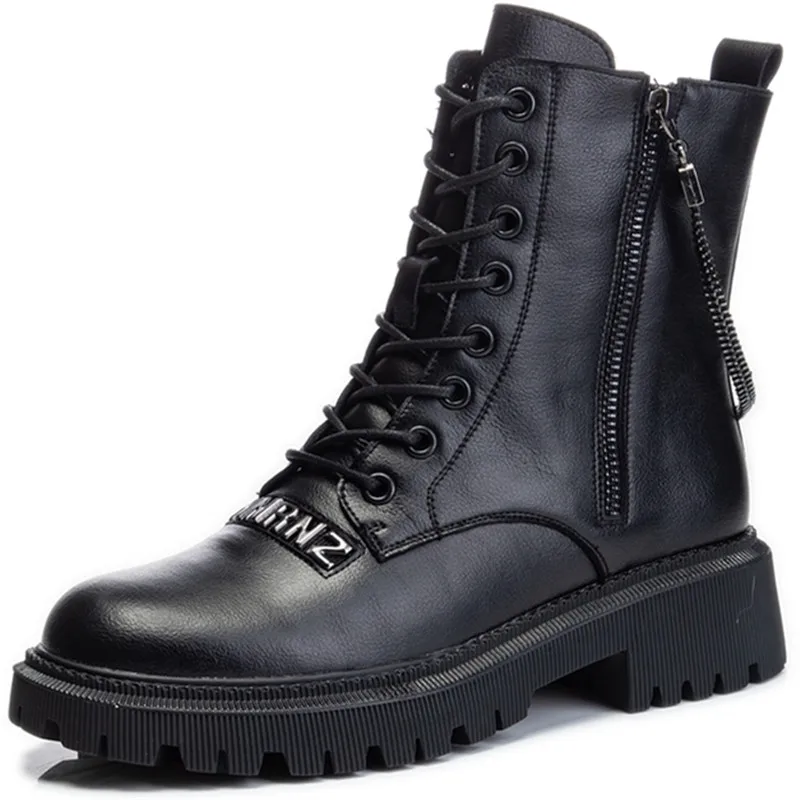 2021 Plush Botas Women Motorcycle Ankle Boots Wedges Female Lace Up Platforms Autumn Winter Soft Leather Shoes Woman
2021 Plush Botas Women Motorcycle Ankle Boots Wedges Female Lace Up Platforms Autumn Winter Soft Leather Shoes Woman