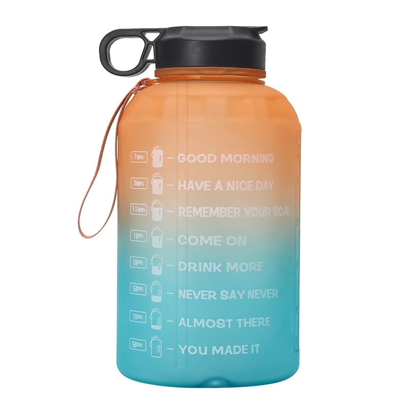 2021 Hot Amazon 2.2L Half Gallon Sport Water Bottle Gradient Color Large Capacity motivational Water Bottle Plastic, Customized color
2021 Hot Amazon 2.2L Half Gallon Sport Water Bottle Gradient Color Large Capacity motivational Water Bottle Plastic, Customized color