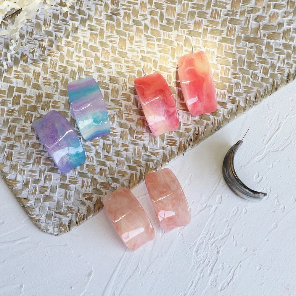 JUHU Fashionable Geometric Figure Exaggerated Style Hot Sale Resin Acrylic Earrings Wholesale Beautiful Cute Earring for Girls, Colorful
JUHU Fashionable Geometric Figure Exaggerated Style Hot Sale Resin Acrylic Earrings Wholesale Beautiful Cute Earring for Girls, Colorful