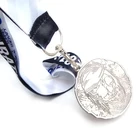Custom Free Sample Custom Metal Gold Silver Plated Taekwondo Medallion Karate Medals
