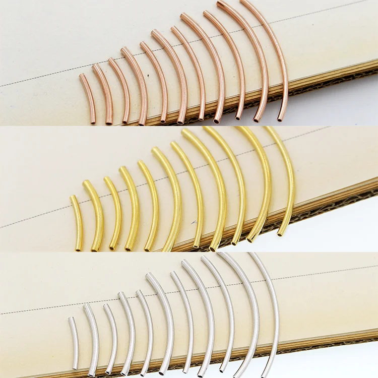 Wholesale 925 sterling silver curved tube in different sizes and color for bracelet making
Wholesale 925 sterling silver curved tube in different sizes and color for bracelet making