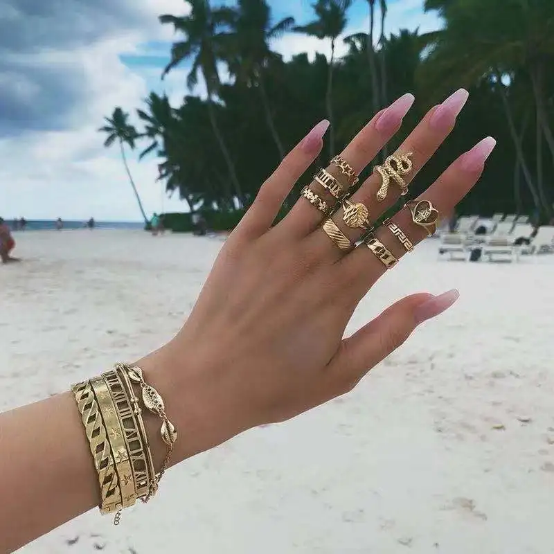 Charms Snake Gold Rings Sets Fashion Hollow Heart Star Hollow Letter Geometry Wedding Rings for Women Jewelry, Picture
Charms Snake Gold Rings Sets Fashion Hollow Heart Star Hollow Letter Geometry Wedding Rings for Women Jewelry, Picture