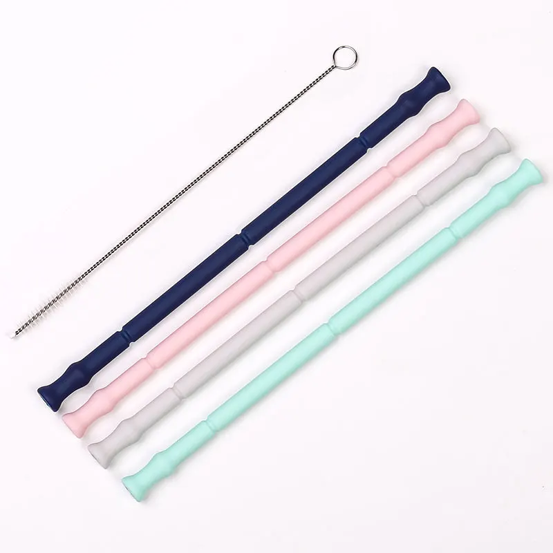 silicone folding straw