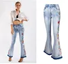 Z31767A Wholesale hot selling sexy fashion women high elasticity jeans denim flared pants