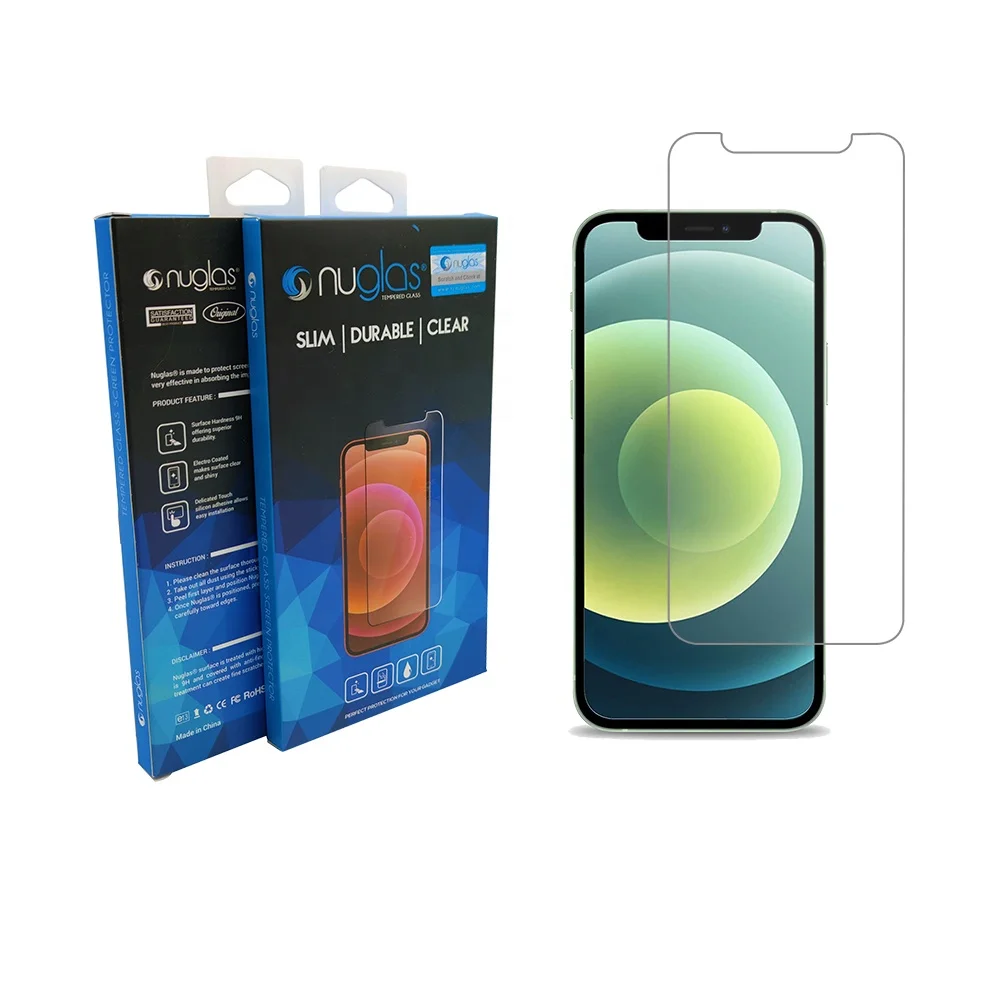 Original Nuglas Clear Tempered Glass Screen Protector for iPhone 12, Hot Selling for iPhone 12 pro Screen Protector
Original Nuglas Clear Tempered Glass Screen Protector for iPhone 12, Hot Selling for iPhone 12 pro Screen Protector
