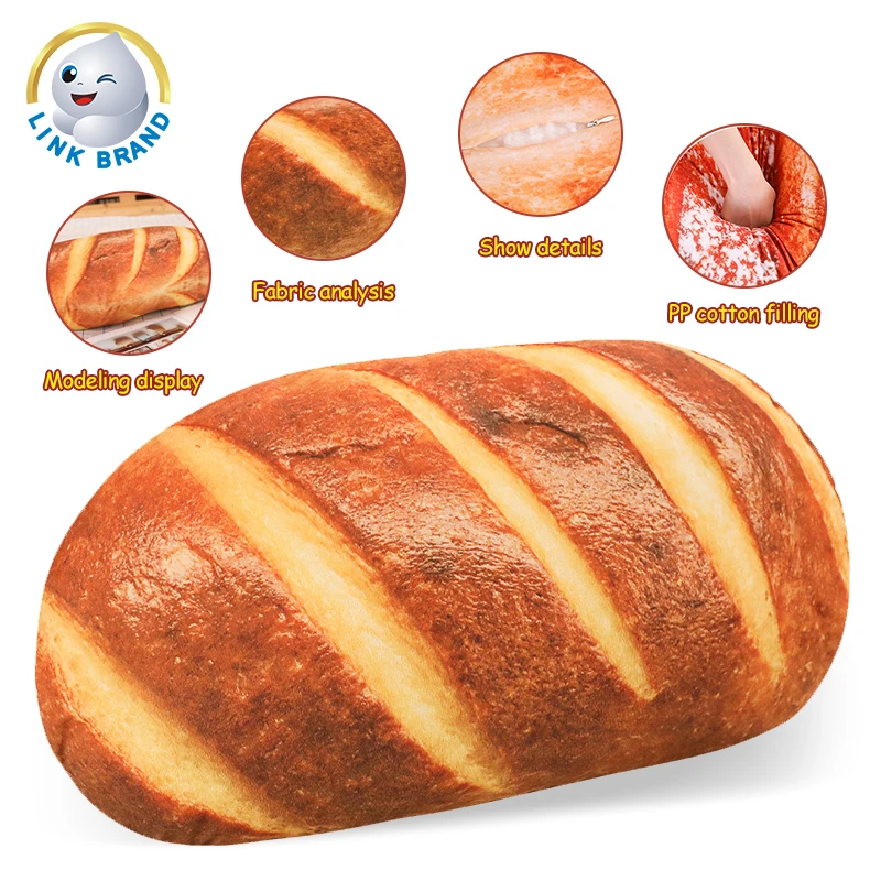 3D Simulation Bread Shape Pillow Soft Lumbar Back Cushion Funny Food Pillows for Home Decor
3D Simulation Bread Shape Pillow Soft Lumbar Back Cushion Funny Food Pillows for Home Decor