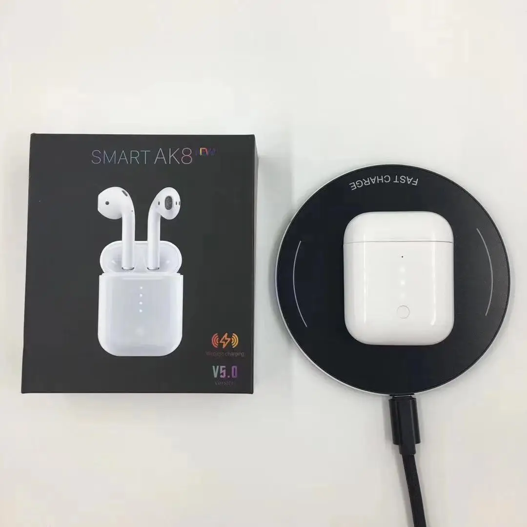 5.0 Touch TWS smart AK8 Wireless Earphone Mini Headset Auto Pair Earbuds Pop-up window ear detection support wireless charging - ANKUX.COM