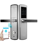 2019 hotel key card fingerprint handle swipe door lock system digital smart door lock