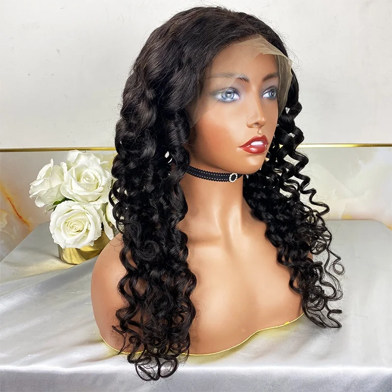 Natural Color Human Hair Curly Wigs With Baby Hair 130% Density Preplucked Lace Wig Bleached Knots Loose Curly Wigs For Women
Natural Color Human Hair Curly Wigs With Baby Hair 130% Density Preplucked Lace Wig Bleached Knots Loose Curly Wigs For Women