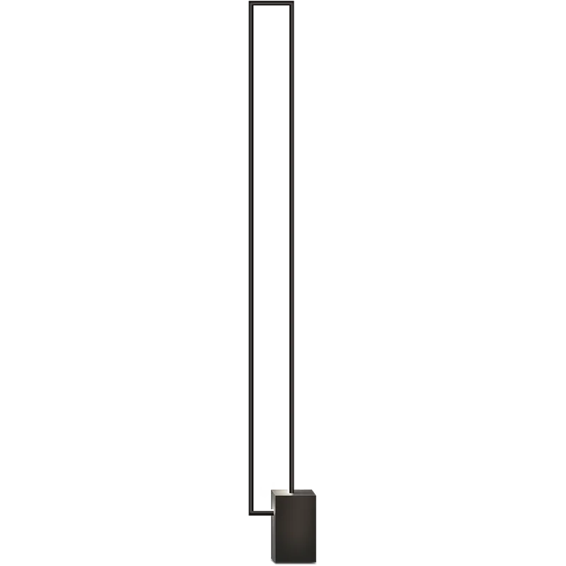 Modern design linear slim steel marble base stand lamp dimmable for living room LED floor light