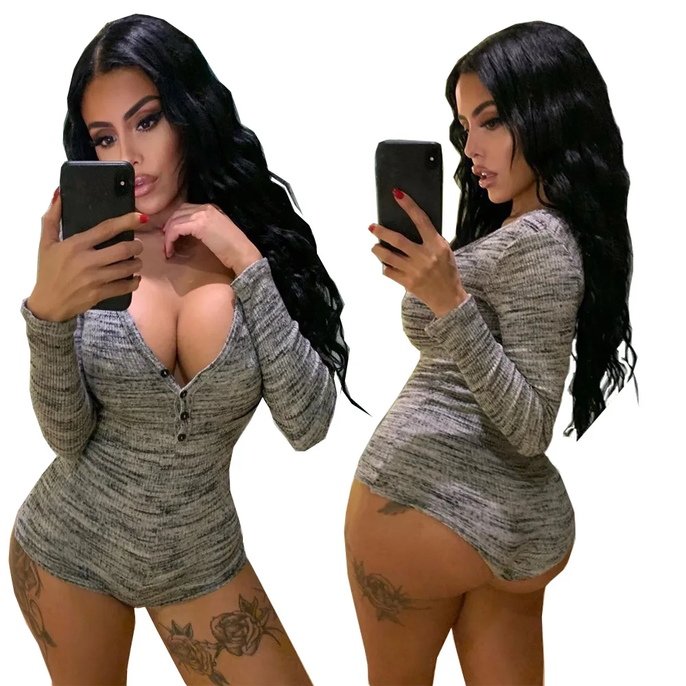 Yinien 2022 Spring Women Clothing V Neck Knitting Short Jumpsuit Ladies Sexy Night Romper Grey Color Fashion Nova for female, Picture color
Yinien 2022 Spring Women Clothing V Neck Knitting Short Jumpsuit Ladies Sexy Night Romper Grey Color Fashion Nova for female, Picture color