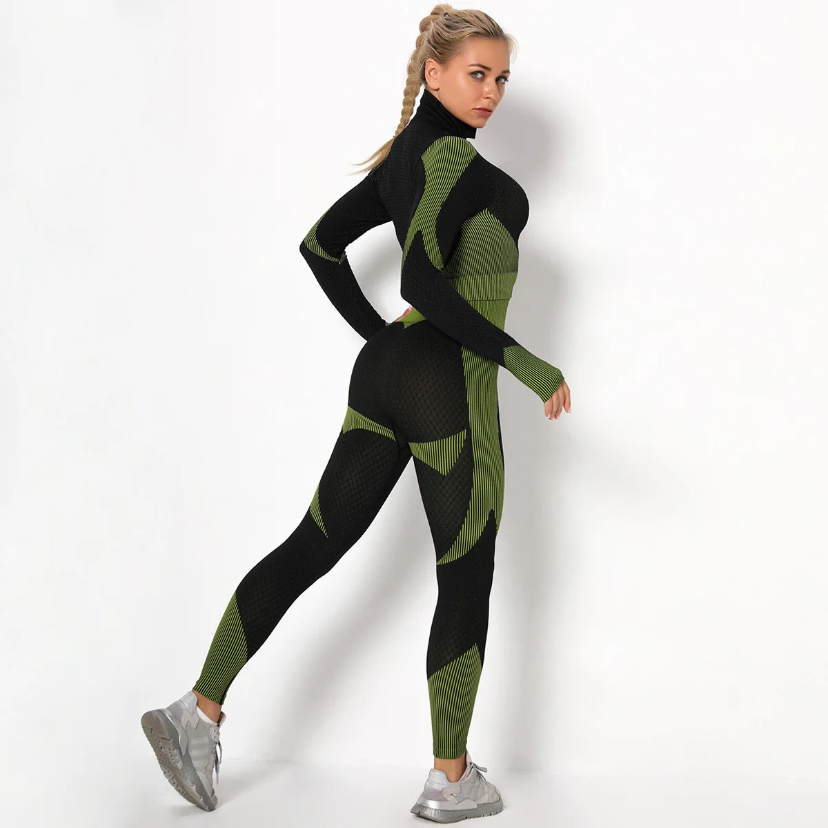 Best Selle Zipper Seamless Slim-Fit Yoga Wear Knitted Jacquard Hip Raise Women Fitness Pants Sports Yoga Sets
Best Selle Zipper Seamless Slim-Fit Yoga Wear Knitted Jacquard Hip Raise Women Fitness Pants Sports Yoga Sets
