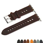 Color Change Rally Premium Full Grain Leather Watch Bands For Apple Watch Strap 38 40 42 44