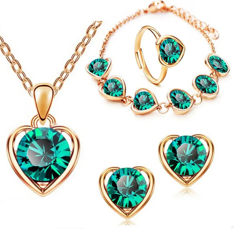 SC Fashion Shiny Zircon Crystal Bridal Jewelry Set Wedding Heart Necklace Stud Earrings Rings Bracelets Jewelry Sets for Women
SC Fashion Shiny Zircon Crystal Bridal Jewelry Set Wedding Heart Necklace Stud Earrings Rings Bracelets Jewelry Sets for Women