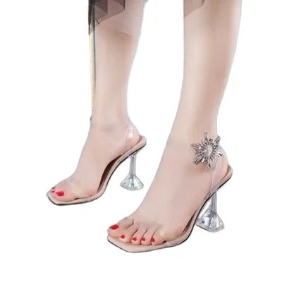 NEW Square Toe Summer Women Sandals Fashion Transparent Spike Heels Thin High Heel Buckle Strap Party Dress Ladies Shoes
NEW Square Toe Summer Women Sandals Fashion Transparent Spike Heels Thin High Heel Buckle Strap Party Dress Ladies Shoes