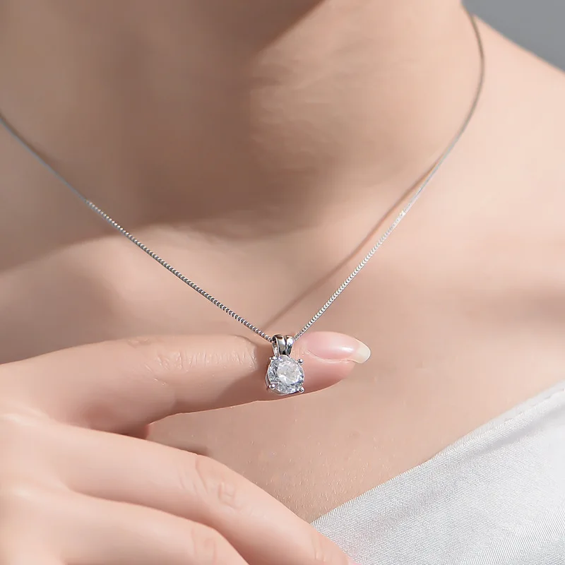 Xunbei new design 925 Sterling Silver Cushion Cut Checkerboard Zircon Pendant Necklace, White/ blue
Xunbei new design 925 Sterling Silver Cushion Cut Checkerboard Zircon Pendant Necklace, White/ blue