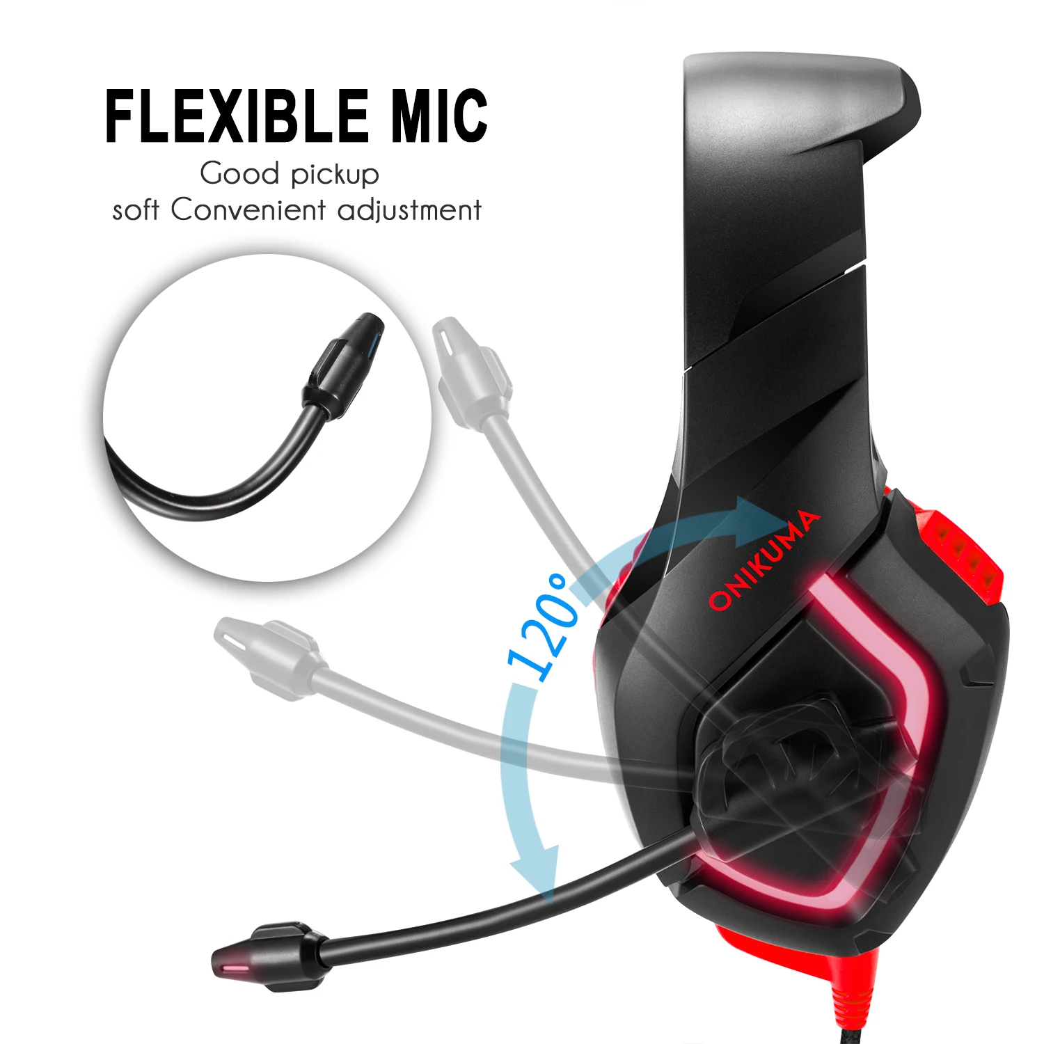 Onikuma K1-B 3.5mm Stereo Surround Sound Noise Cancelling Gaming Headset with LED Light & Microphones Gaming Headphones
Onikuma K1-B 3.5mm Stereo Surround Sound Noise Cancelling Gaming Headset with LED Light & Microphones Gaming Headphones