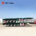 工場出荷時の価格新 40ft フラットベッドグースネックコンテナシャーシセミトレーラー