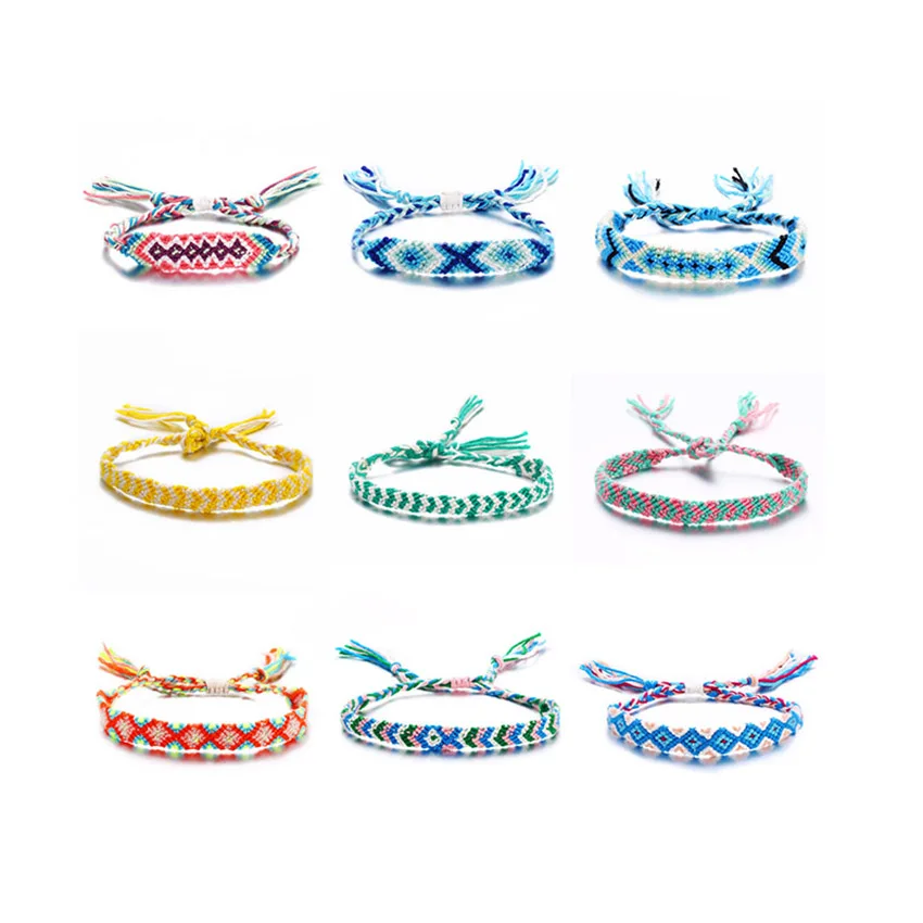 Summer Bohemian Handmade Woven Cotton Rope Anklet Bracelet Colorful Adjustable Rope Braid Anklets for Anklets Foot Jewelry, As pictures
Summer Bohemian Handmade Woven Cotton Rope Anklet Bracelet Colorful Adjustable Rope Braid Anklets for Anklets Foot Jewelry, As pictures