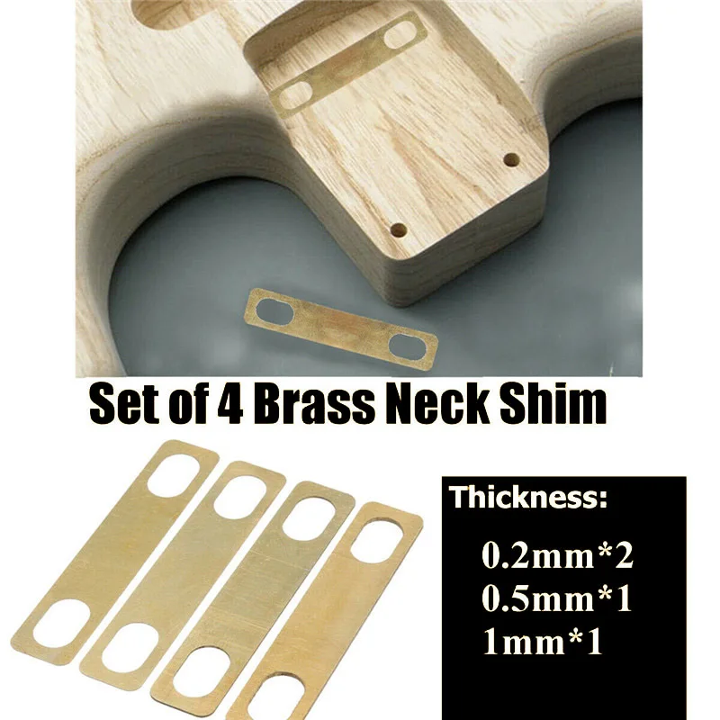 4 Pcs Connection Guitar Neck Shim Durable Heightening Gasket Musical Bass Instrument Accessories Tool Brass Compact Easy Install
4 Pcs Connection Guitar Neck Shim Durable Heightening Gasket Musical Bass Instrument Accessories Tool Brass Compact Easy Install