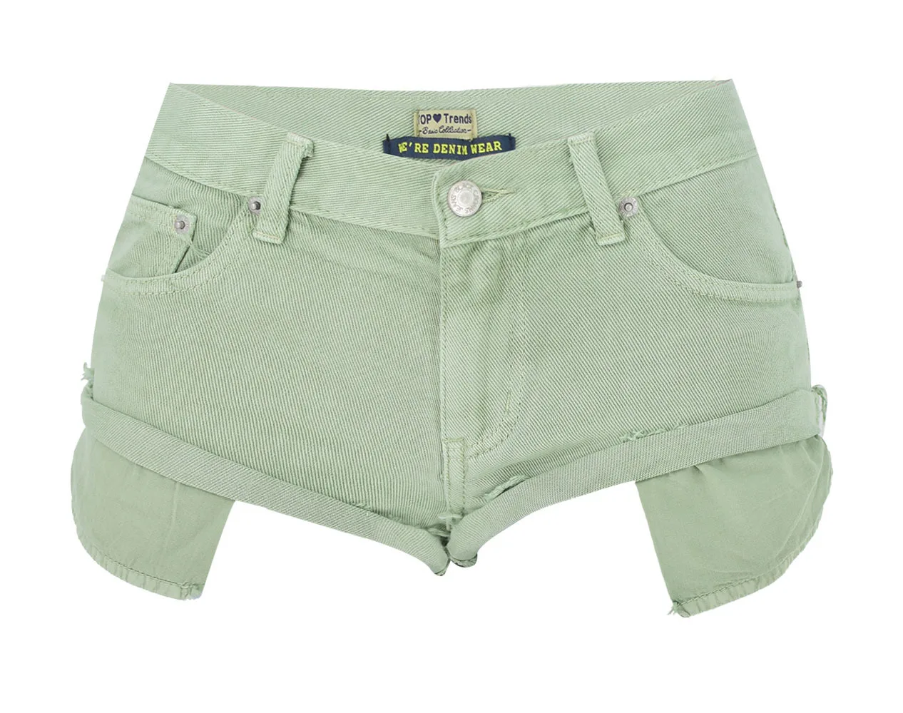 New hot sale fashion low-waist denim shorts decadent style loose no stretch curled open pocket beach hot pants, Pink, green, bright green 
New hot sale fashion low-waist denim shorts decadent style loose no stretch curled open pocket beach hot pants, Pink, green, bright green